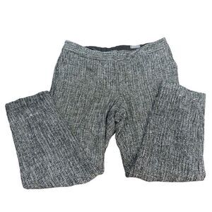 TALBOTS *NWT* Hampshire Ankle Pant Trouser Slacks Silver Black Metallic Detail P